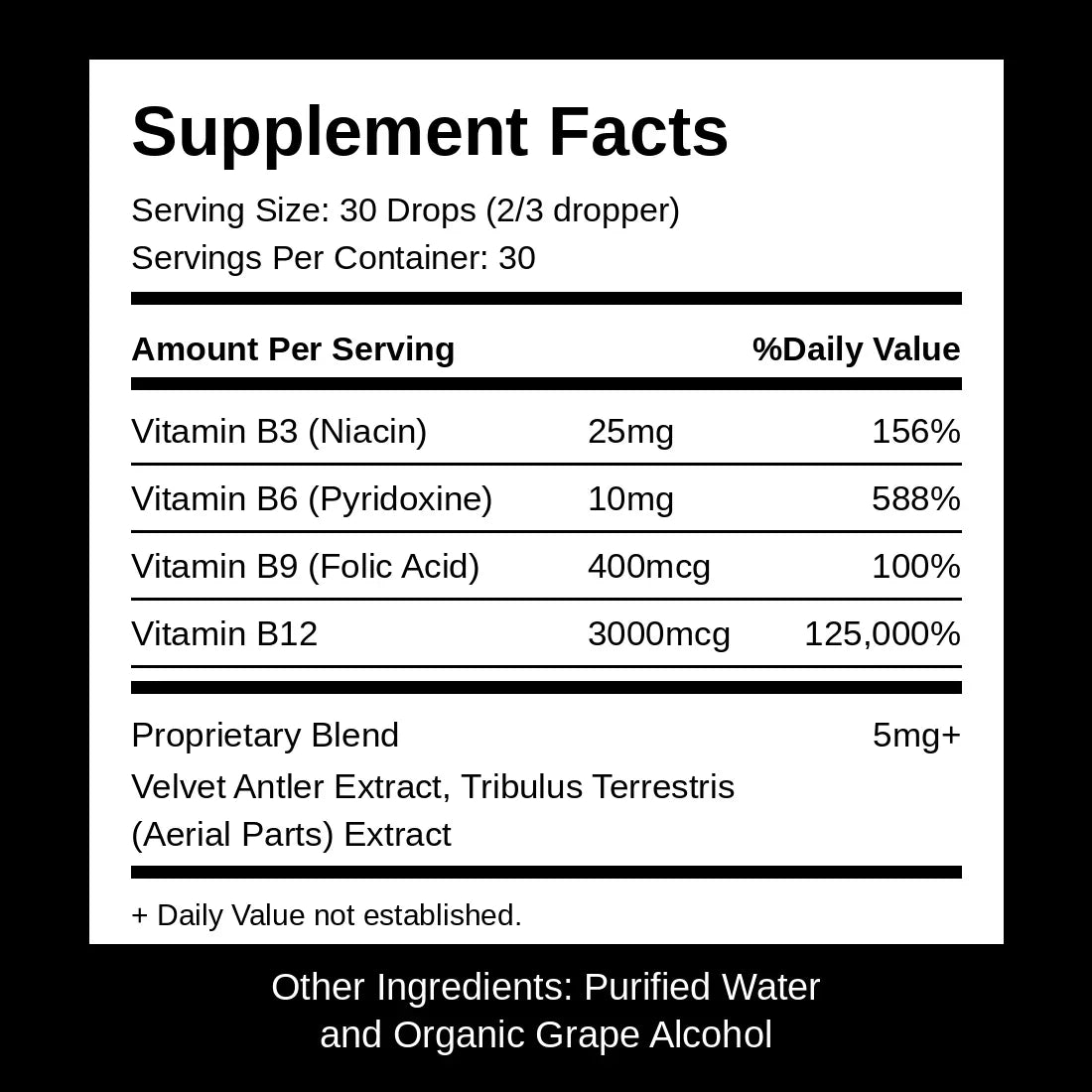 PRO-B COMPLEX Supplement Facts - Ten Performance